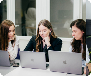 Our team members collaborating